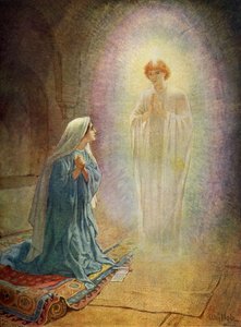 Maria sieht den Engel Gabriel - Bibel