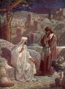 Nikodemus besucht Jesus, um seine Lehren zu hören