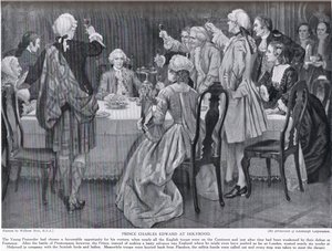 Prinz Charles Edward in Holyrood, Illustration aus 