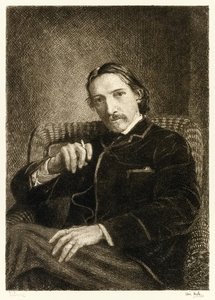 Robert Louis Stevenson (1850-1894) britischer Autor, bekannt für seine Bestseller 