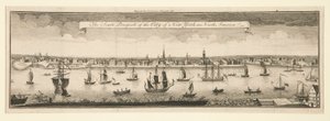 Die Südansicht der Stadt New York in Nordamerika