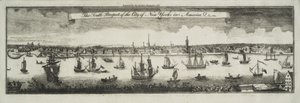 Die südliche Aussicht auf die Stadt New York, in Nordamerika, 1761