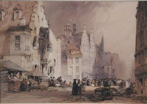 Ein Straßenmarkt in Gent