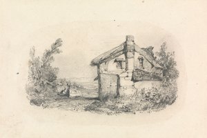 Hütte in einer Landschaft von William Callow