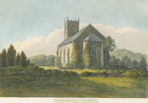 Needwood Kirche: Aquarell, 1839