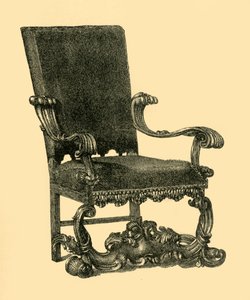 Walnuss-Holzstuhl, ca. 1685-1710, 1881