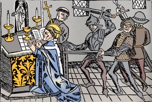 Martyrium des Heiligen Thomas von Canterbury, ca. 1484 von William Caxton