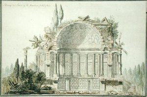Entwurf für ein Ruinenmausoleum für den Prinzen von Wales (1738-1820) 1752