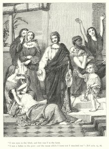 Die wohlhabenden Tage von Hiob (Stich) von William Charles Thomas (after) Dobson