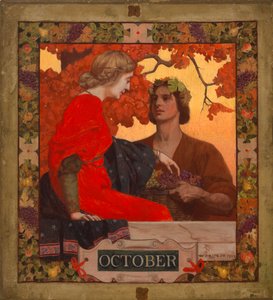 Oktober-Titelillustration für Harper
