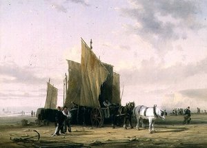 An der Küste von Yarmouth (eines von einem Paar) von William Collins
