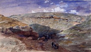 Das Tal des Todesschattens, Höhlen an der Woronzoff-Straße, 1854 von William Crimea Simpson