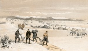 Das Lager der 2. Division, Blick nach Osten, Januar 1855 von William Crimea Simpson