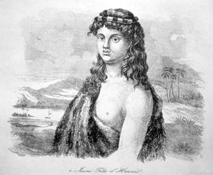 Junges Mädchen von der Insel Hawaii, ca. 1824