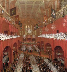 Bankett in der Guildhall, Stadt London, 1814 von William Daniell