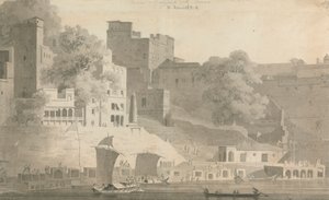 Bramha und Nursingdara Ghat, Varanasi von William Daniell