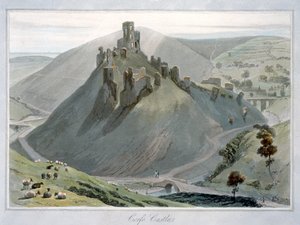 Corfe Castle, Dorset, 1823 von William Daniell