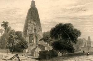 Großer Tempel in Bode Gyah, 1835 von William Daniell