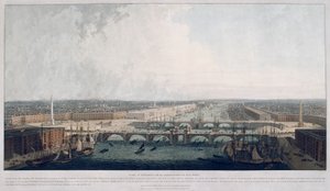 Vorgeschlagene London Bridge, London, 1802 von William Daniell