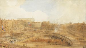 Der Prinz von Wales legt den Grundstein des Theatre Royal, Covent Garden, 31. Dezember 1808