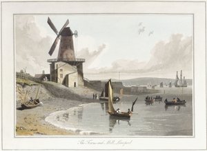 Die Towns-end Mühle, Liverpool, 1814-1825