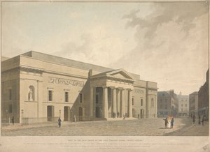 Ansicht der Ostfassade des Neuen Theaters Royal Covent Garden von William Daniell