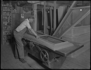 Verbindung des Ogee eines Holzsarges, Oneida, New York, 3. April 1916