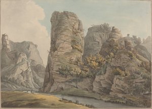 Einzigartiger Felsen in Dove-Dale namens Pickerell von William Day