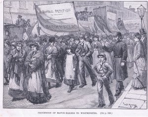 Prozession der Streichholzhersteller nach Westminster