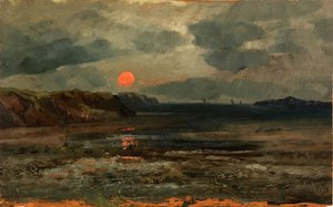 Sonnenaufgang über den Fischgewässern von Maine