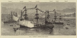HMY Osborne fährt in den Hafen ein