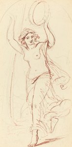 Tanzende Frau mit Tamburin