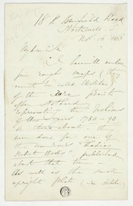 Brief von William Edward Frost