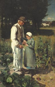 Auf den Feldern, Anvers sur Oise, 1882 von William Edward Stott