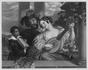Das Duett, aus dem Bild in der Vernon Gallery (Gravur)