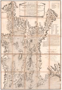 Topographische Karte von Rhode Island von Blaskewitz von William Faden