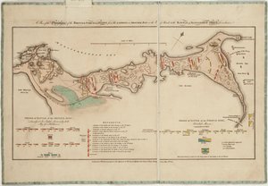 Plan der Operationen der britischen Streitkräfte in Ägypten von der Landung in der Aboukir-Bucht am 8. März bis zur Schlacht von Alexandria am 21. März von William Faden