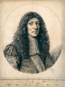 Porträt von John Aubrey, 1666 von William Faithorne