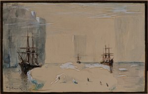 Skizze von der Dundee Antarctic Whaling Expedition von William G. Burn Murdoch