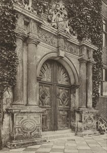 Türöffnung, Das Nordportal, Hatfield House, Herts von William Galsworthy Davie