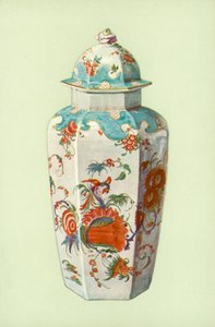 Vase, Worcester, mit japanischem Muster (Farblithografie) von William Gibb