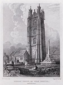 Dundry Tower, nahe Bristol, Somerset von William H. Bartlett