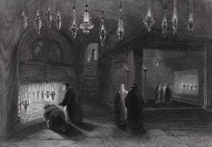 Schrein der Geburt Christi, Bethlehem (Gravur) von William H. Bartlett