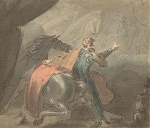 Ein König und ein Pferd mit geisterhaften Frauen, 1770-80