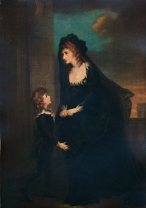 Mrs. Siddons und ihr Sohn in der Tragödie von Isabella, 1784, 1935 von William Hamilton