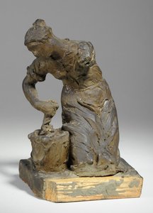 Modell für eine Figur einer Wäscherin