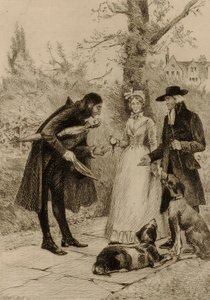 Ohne Titel (Paar trifft einen Mann) von William Harry Warren Bicknell