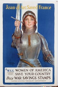 Johanna von Orleans rettete Frankreich, United States War Savings Stamps Poster, 1918