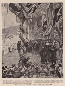 Ihre Majestät geht in Holyhead an Bord nach Kingstown von William Hatherell