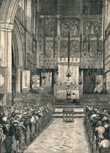 Innenraum der St. Albans Kirche, Holborn, spätes 19. Jahrhundert